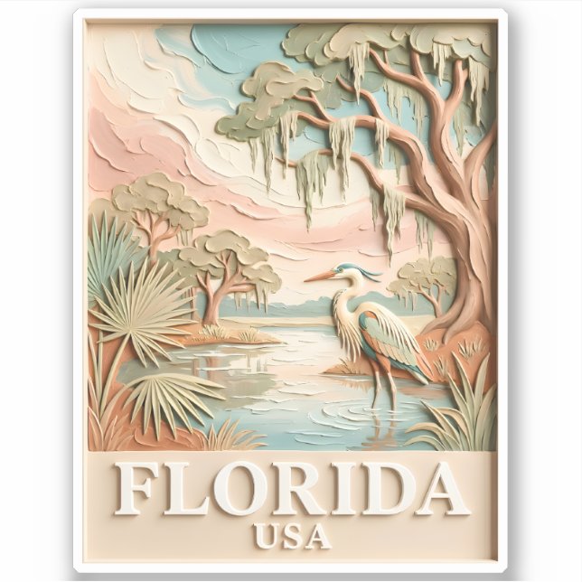 Florida Everglades Wildlife Bird Texture Landscape (Front)