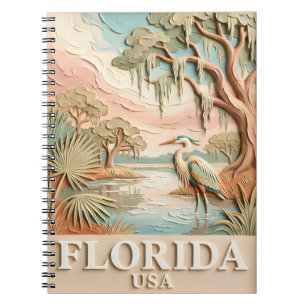 Florida Everglades Wildlife Bird Texture Landscape Notebook