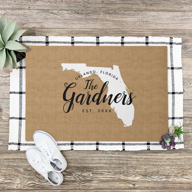 Florida Family Monogram State Doormat (Creator Uploaded)