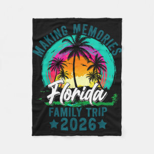 Florida family trip 2026 summer family vacation fleece blanket