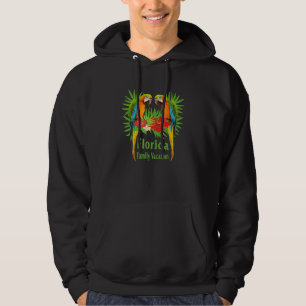 Florida Family Vacation Parrots Flowers Tropical B Hoodie