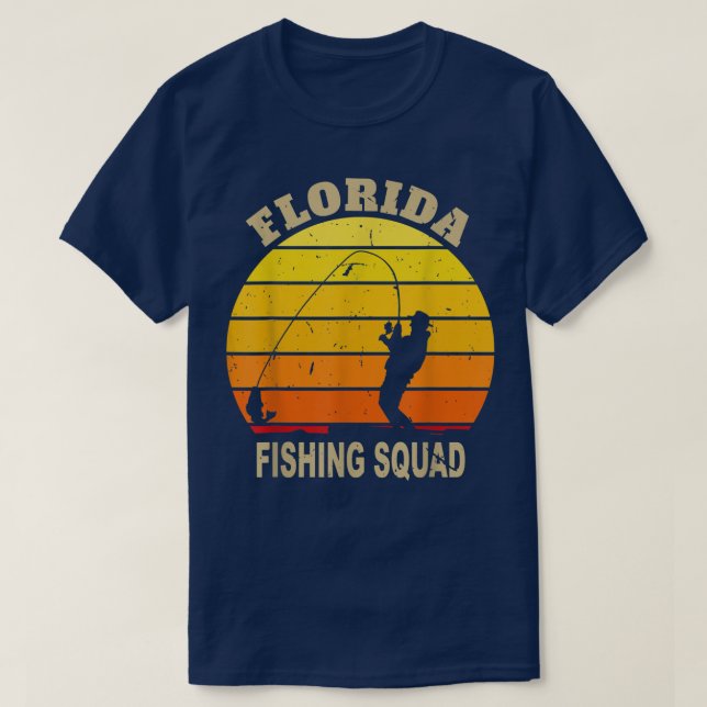 Florida Fishing Squad For Deep Sea Fishing And Tro T-Shirt (Design Front)