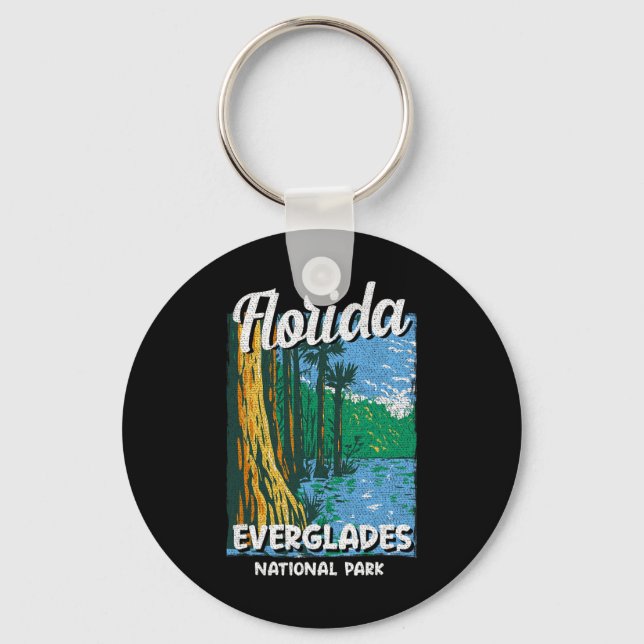 Florida Fl Miami Summer Vibes Beach Sunshine State Key Ring (Front)