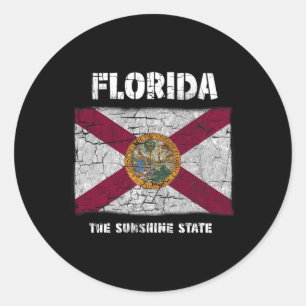 Florida Fl Summer Miami Vibes Beach Sunshine State Classic Round Sticker