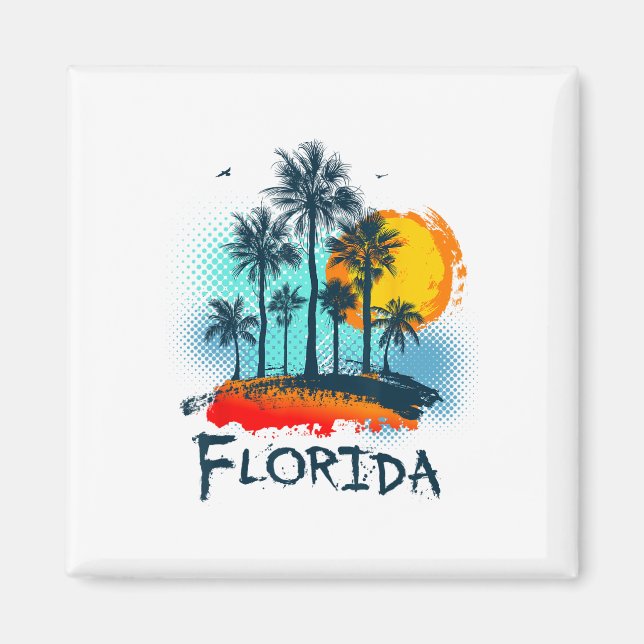 Florida Fl Summer Miami Vibes Beach Sunshine State Magnet (Front)