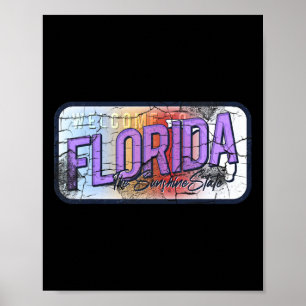Florida Fl Summer Miami Vibes Beach Sunshine State Poster