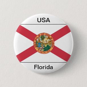 Florida flag 6 cm round badge