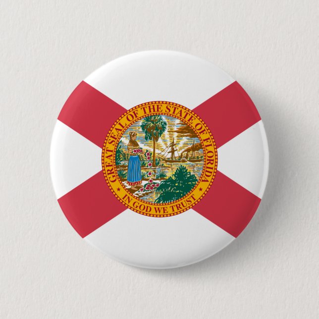 Florida Flag 6 Cm Round Badge (Front)