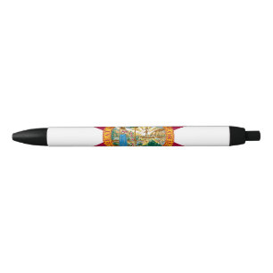 Florida flag black ink pen