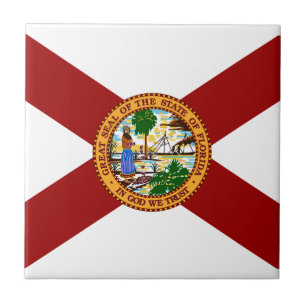 Florida flag ceramic tile