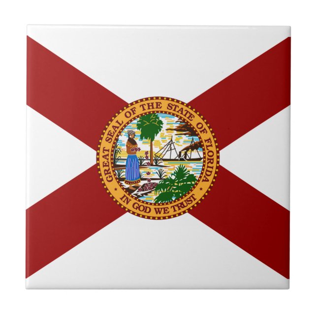 Florida flag ceramic tile (Front)