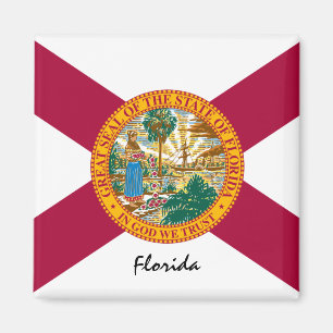 Florida Flag & Florida State USA / sports Magnet