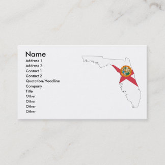 Florida Flag Map Business Card