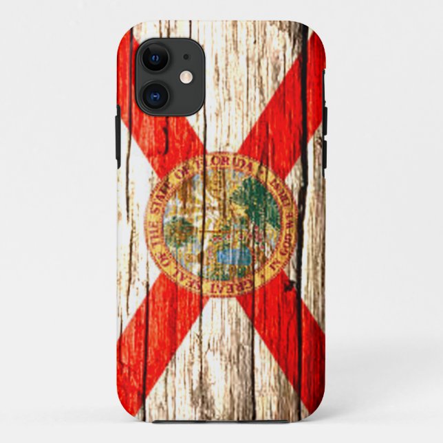 Florida Flag old wood Case-Mate iPhone Case (Back)