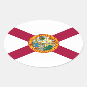 Florida flag oval sticker