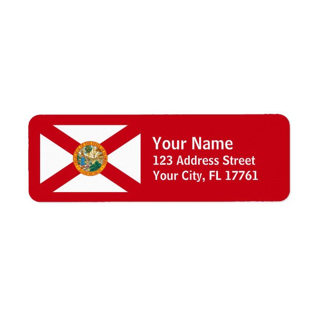 Florida Flag Return Address Labels (Front)