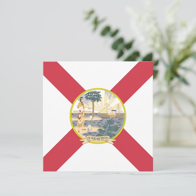 Florida Flag: The Sunshine State of Floridians Invitation (Standing Front)