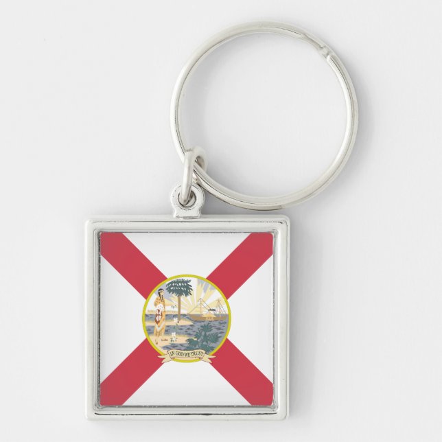 Florida Flag: The Sunshine State of Floridians Key Ring (Front)