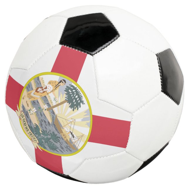 Florida Flag: The Sunshine State of Floridians Soccer Ball (Three Quarter)