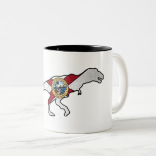 Florida flag trex dinosaur mug