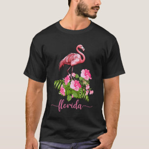 Florida Flamingo Miami Tropical Plant Souvenir Bea T-Shirt