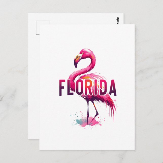 Florida, Flamingo, Postcrossing Postcard (Front/Back)