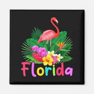 Florida Flamingo Tropical Plant Summer Vacation Magnet