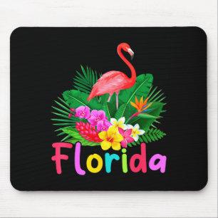 Florida Flamingo Tropical Plant Summer Vacation Mouse Pad
