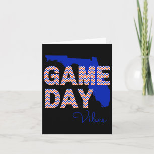 Florida Footll Game Day Vibes Fall Tailgate Card