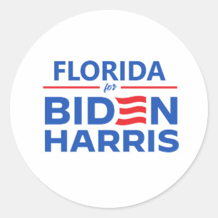 Florida for Biden Harris Classic Round Sticker