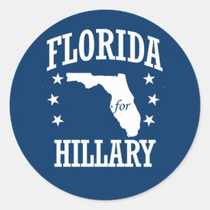 FLORIDA FOR HILLARY CLASSIC ROUND STICKER