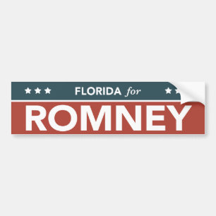 Florida For Mitt Romney Ryan Bumper Sticker