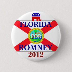 Florida for Romney 2012 6 Cm Round Badge