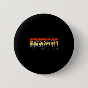 Florida Forest Sunset Trees Cabin Theme Souvenir 6 Cm Round Badge