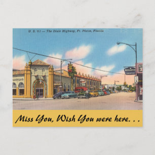 Florida, Ft. Pierce, The Dixie Highway Postcard