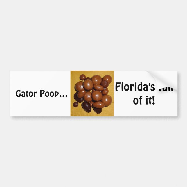 Florida Gator Poop Bumper Sticker (Front)