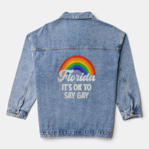 Florida Gay Say Gay Say Trans Stay Proud Lgbtq Pri Denim Jacket