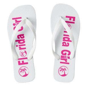 Florida Girl Flip Flops, Wide Straps Thongs