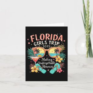 Florida Girls Trip 2025 Beach Vibes Family Vacatio Card