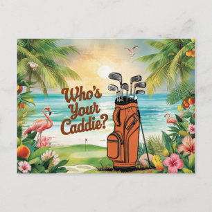 Florida golf party funny saying for golfer postcard