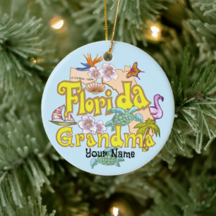 Florida Grandma Ceramic Ornament