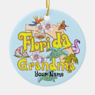 Florida Grandma Ceramic Ornament