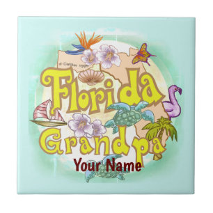 Florida Grandpa Ceramic Tile