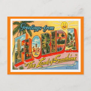 Florida Greetings From US States Postcard
