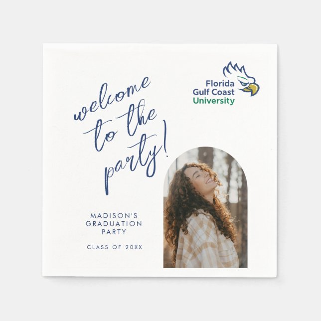 Florida Gulf Coast University Graduation Napkin (Front)