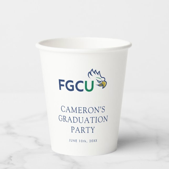 Florida Gulf Coast University Graduation Paper Cups (Front)