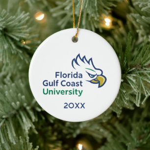 Florida Gulf Coast University Holiday Ceramic Ornament