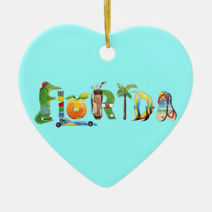 Florida Heart Ornament