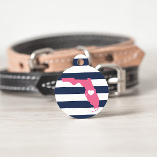 Florida Heart Pet Tag