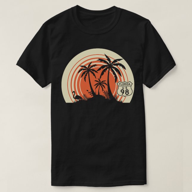 Florida Highway 98 Beach T-Shirt (Design Front)